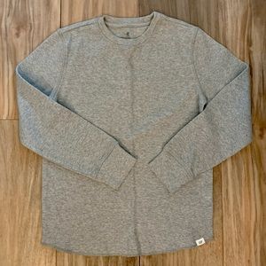 Boys GAP Gray Thermal Long Sleeve Shirt Size Large